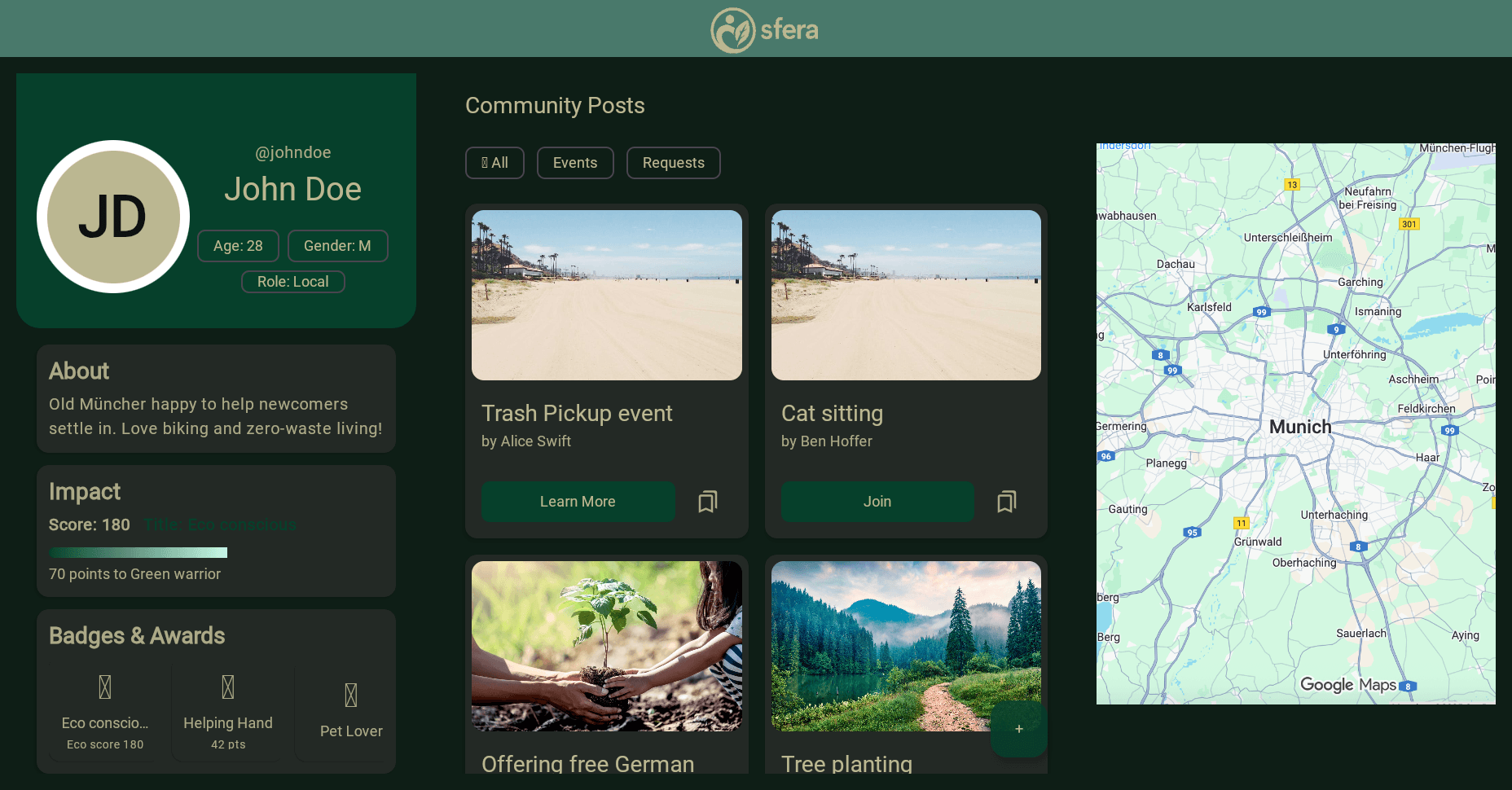 Sfera web view